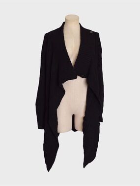 Jillian Nicole Cable Knit Waterfall Cardigan Cowl Neck Sweater